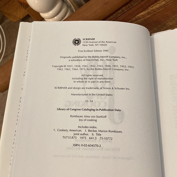 Vintage 1995 Edition “Joy of Cooking” very good condition!  Dust jacket intact! - Picture 6 of 7